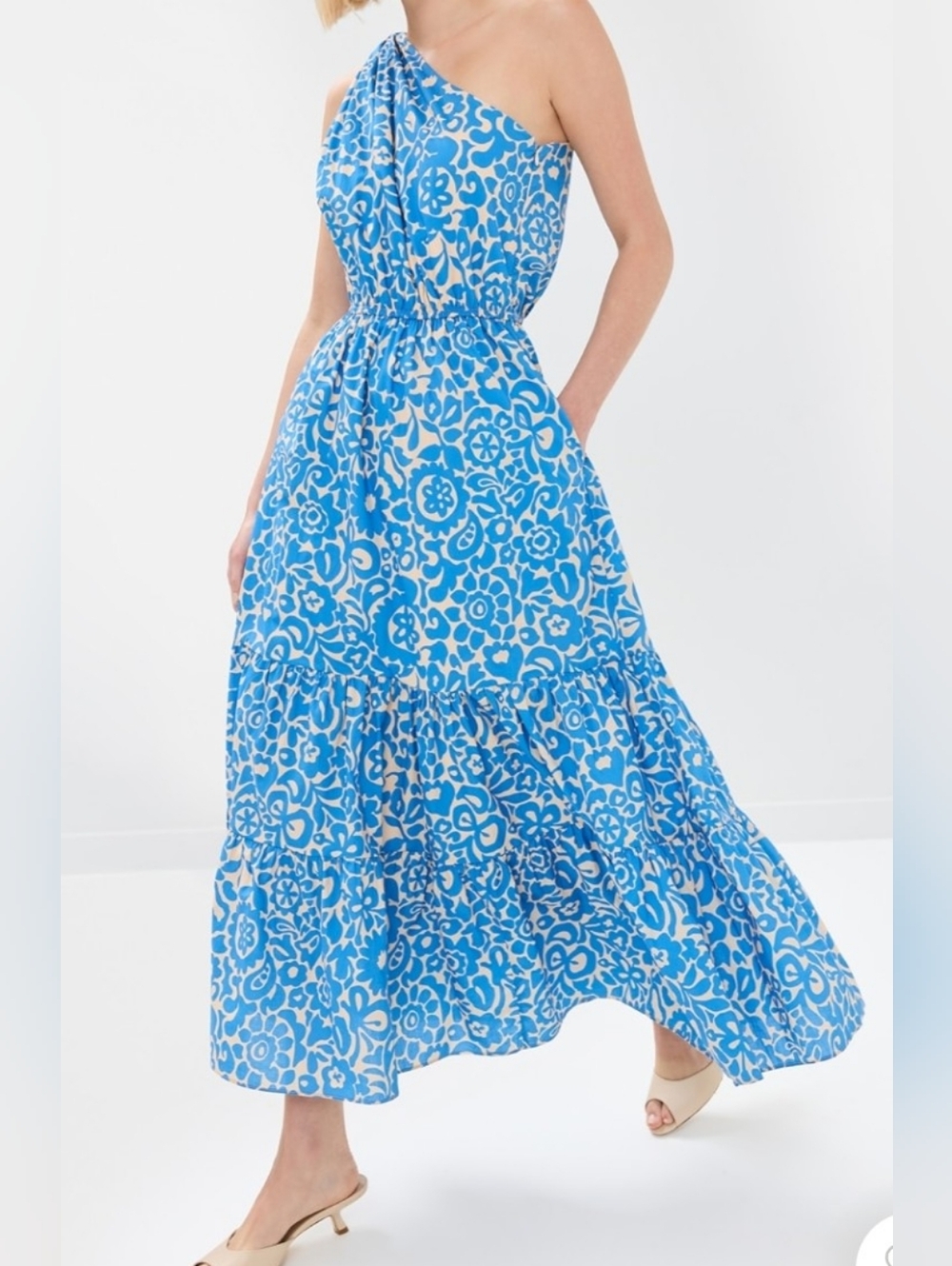 NWT English Factory Blue and Cream Floral Dress